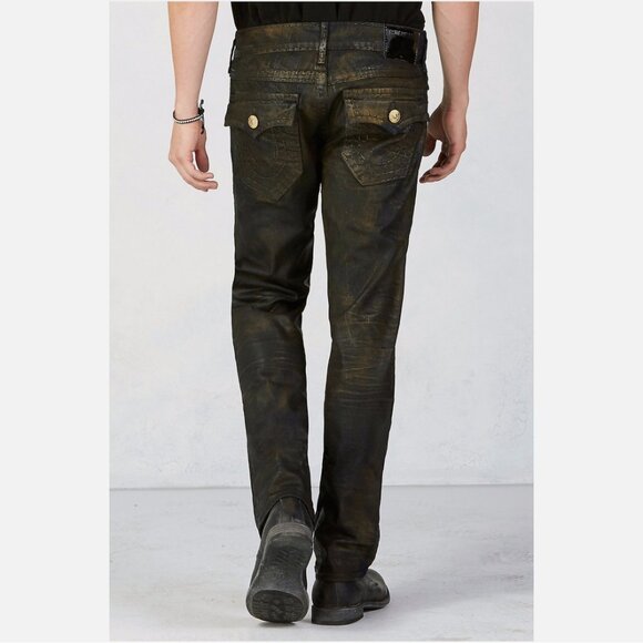 True Religion Ricky Super T Limited Edition Bronzed Shadows Jeans - Picture 1 of 9